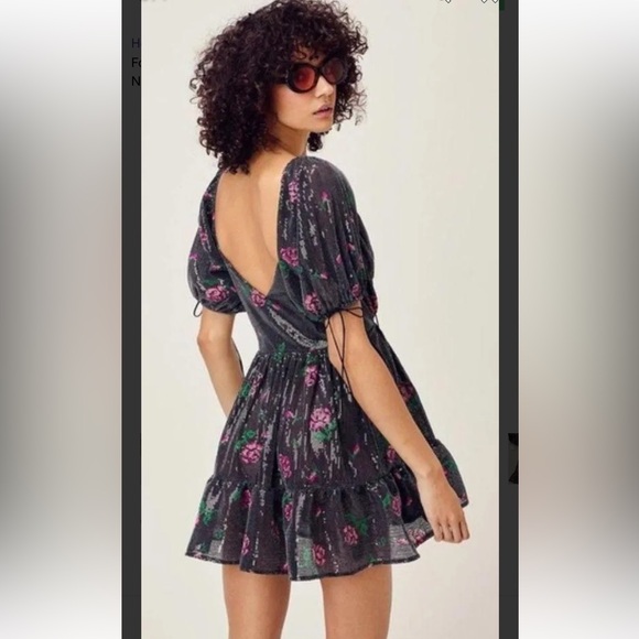 For Love & Lemons Every Rose Sequin Mini Dress Large - Picture 8 of 8